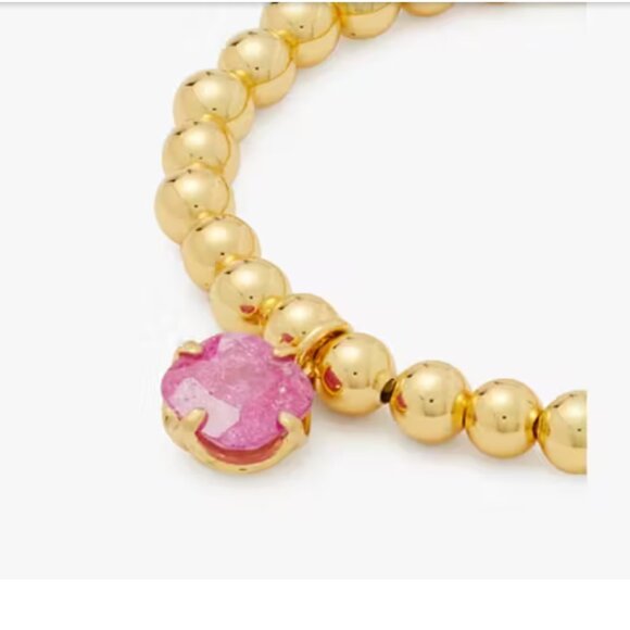 kate spade Pop Of Joy Spade Flower Stretch Bracelet Fuchsia NWT - Picture 4 of 5
